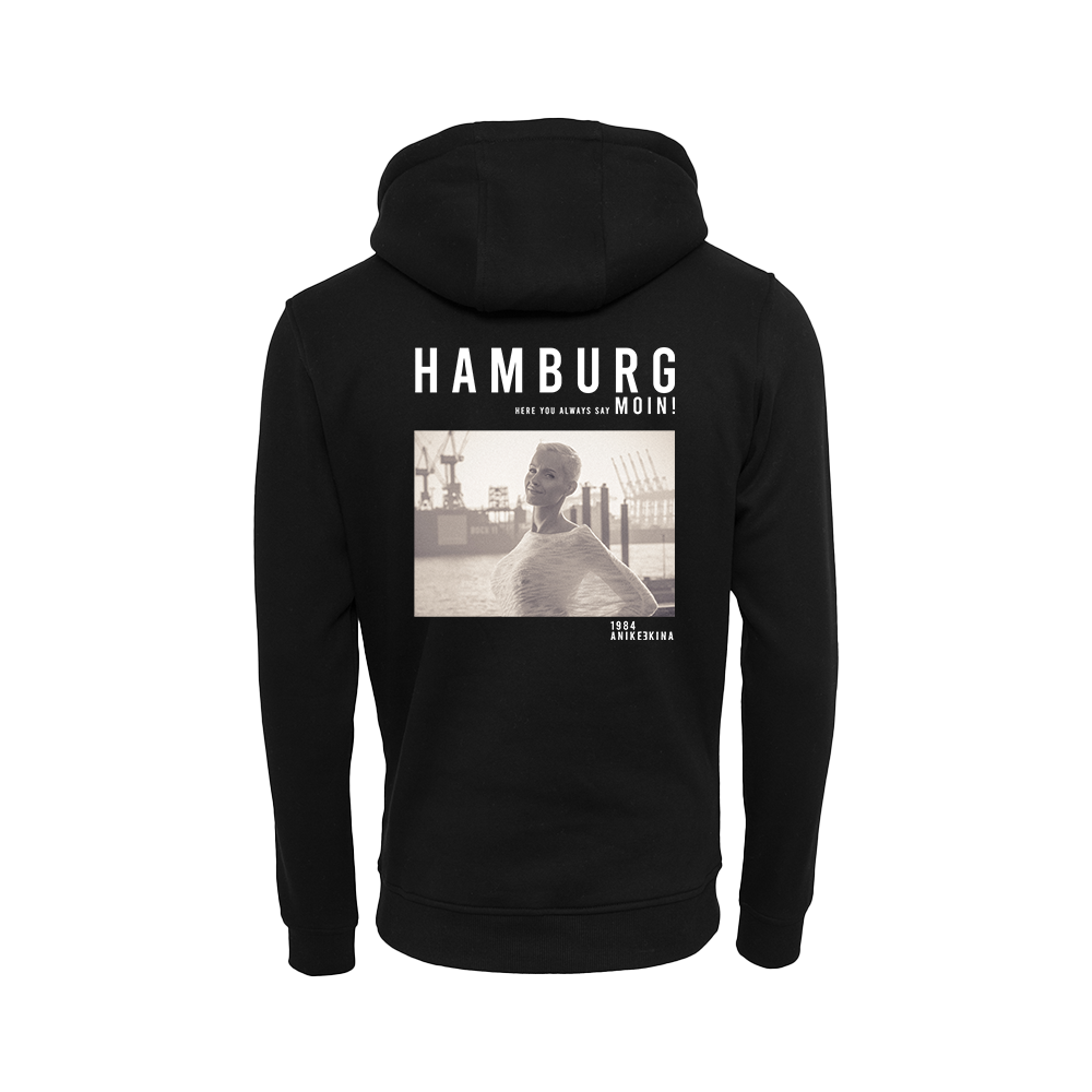 Girls Hoodie "MOIN" - Schwarz