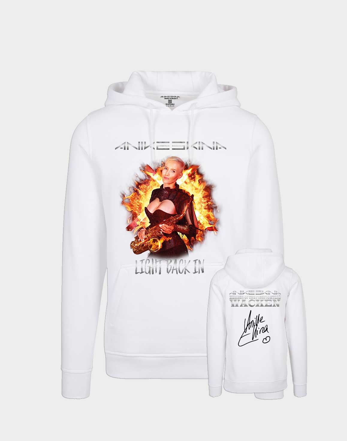Hoodie „Light Back In“ White
