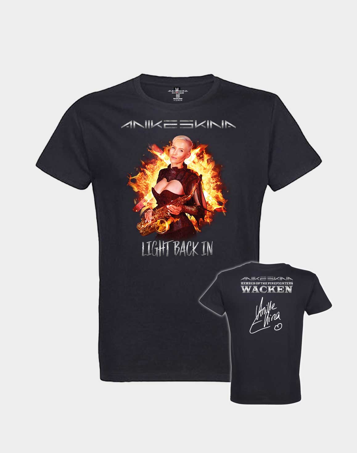T-Shirt „Light Back In“ Black