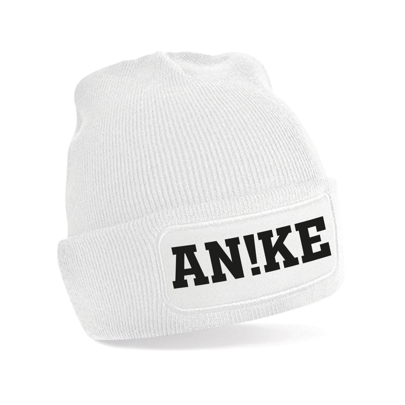 Beanie "AN!KE" - Weiß